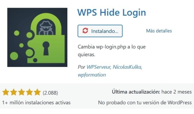 wordpress seguro wps hide login