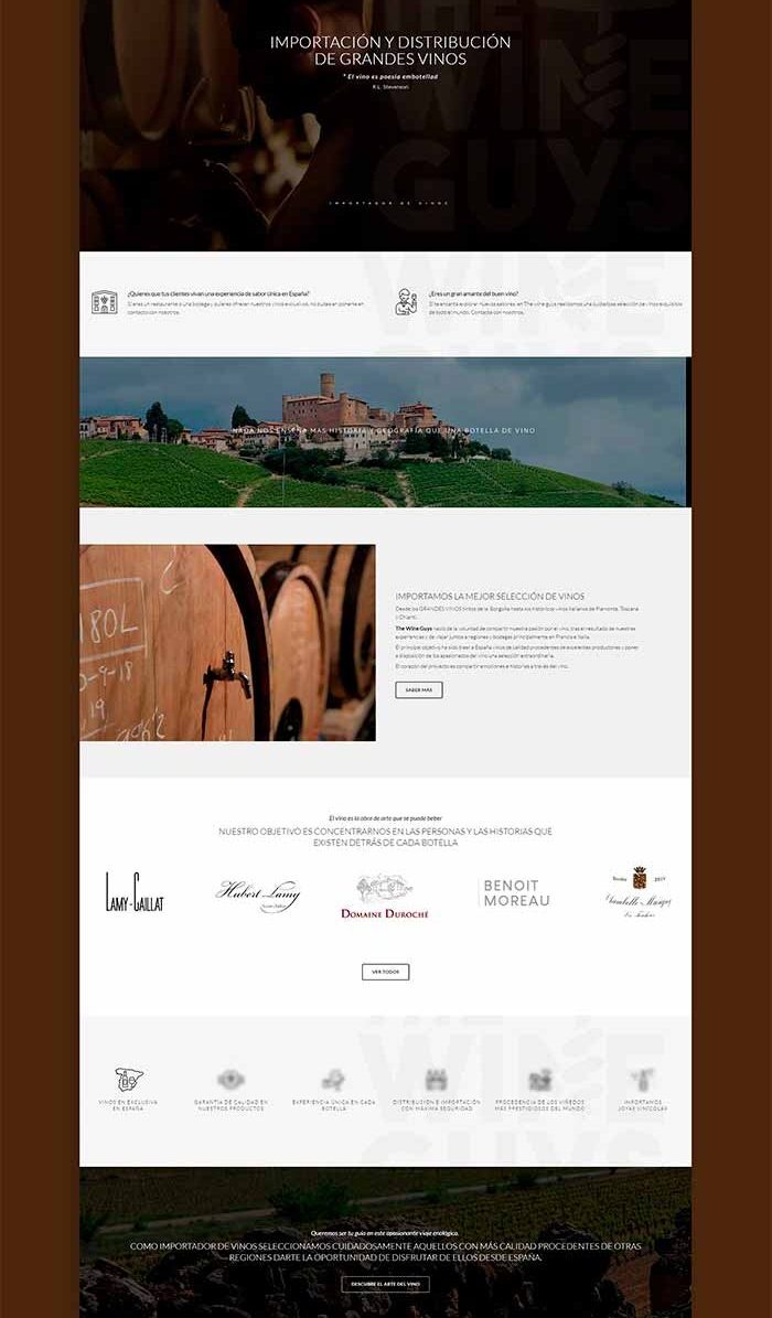 Diseño web The Wine Guys Diseño web The Wine Guys
