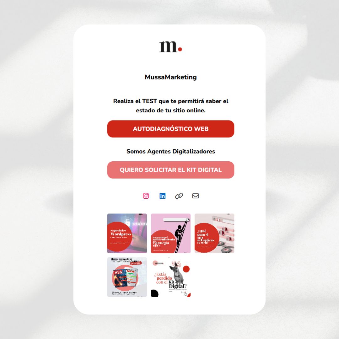 SmartLinks metricool cuenta Mussa Marketing