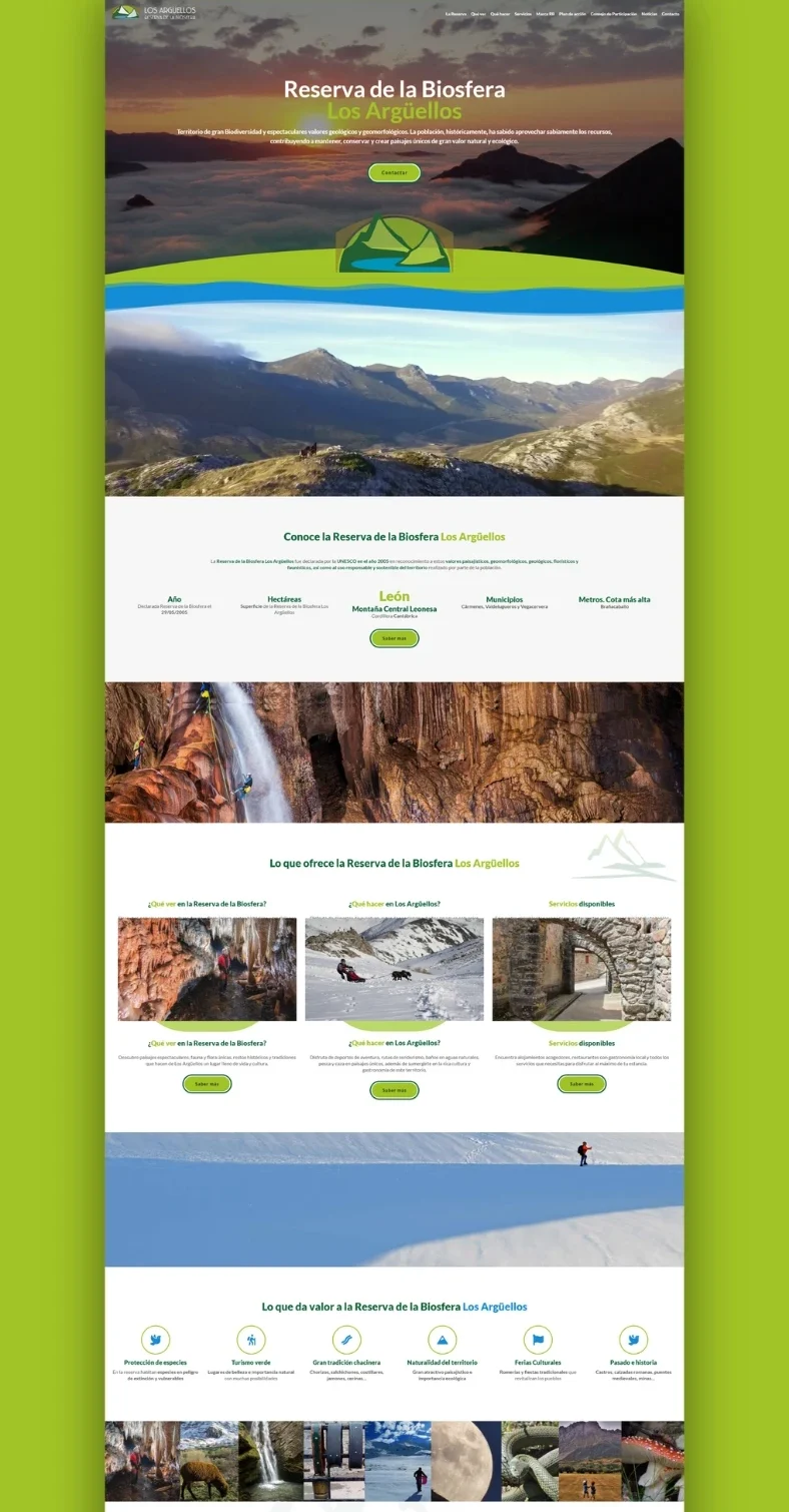 Reserva de la Biosfera Los Argüellos · Diseño web Reserva de la Biosfera Los Argüellos · Diseño web