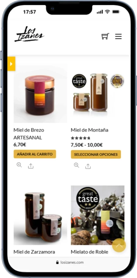 Mockup web Miel Los Izanes Mockup web Miel Los Izanes