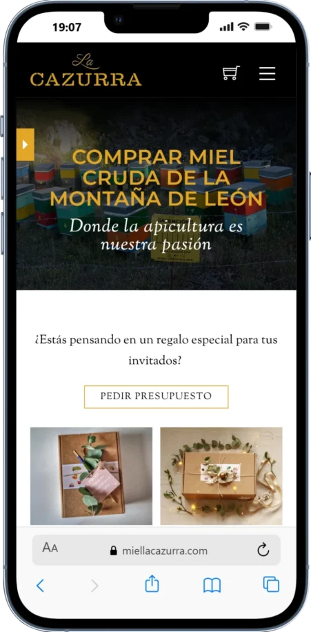 Mockup web Miel La Cazurra Mockup web Miel La Cazurra