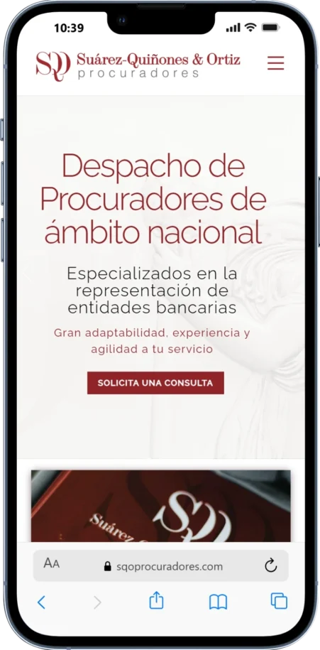 Mockup web SQO Procuradores Mockup web SQO Procuradores