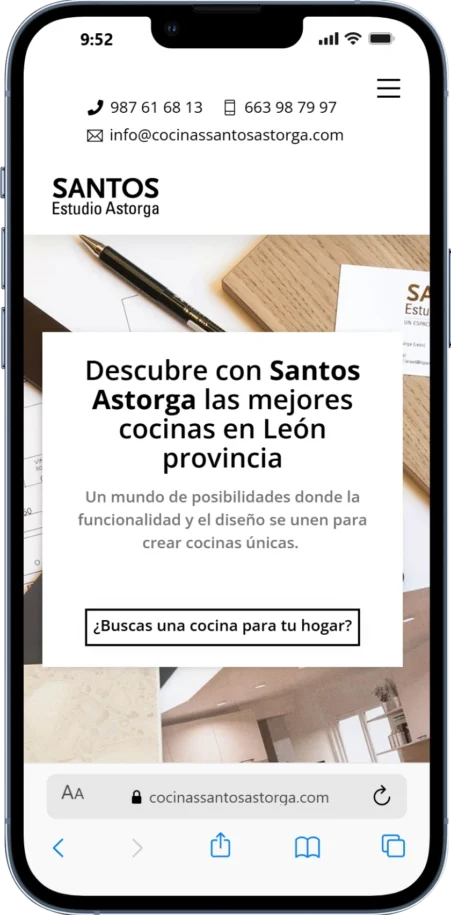 Mockup web Cocinas Santos Astorga Mockup web Cocinas Santos Astorga