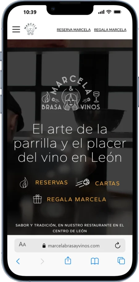 Mockup web Marcela
