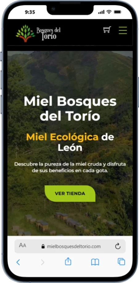 Mockup web Miel Bosques del Torío Mockup web Miel Bosques del Torío