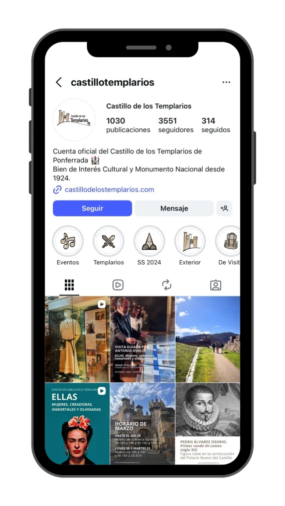 Mockup redes sociales Castillo de los Templarios Mockup redes sociales Castillo de los Templarios