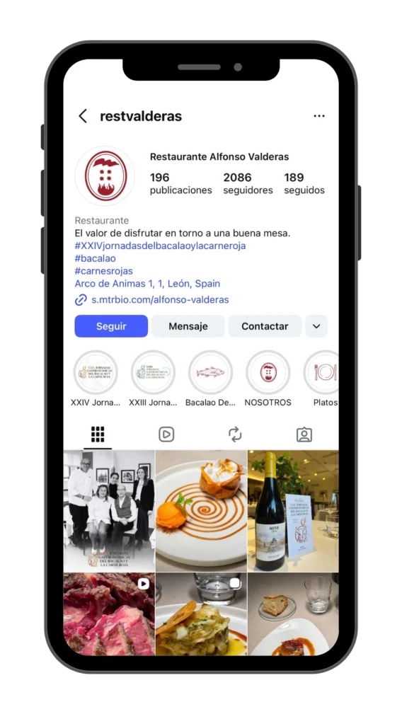 Mockup redes sociales Restaurante Valderas Mockup redes sociales Restaurante Valderas