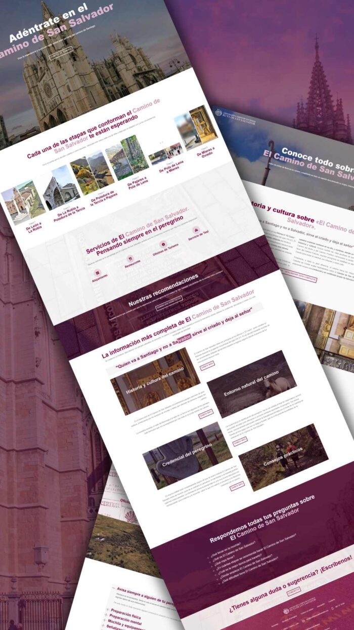 Camino de San Salvador · Diseño web