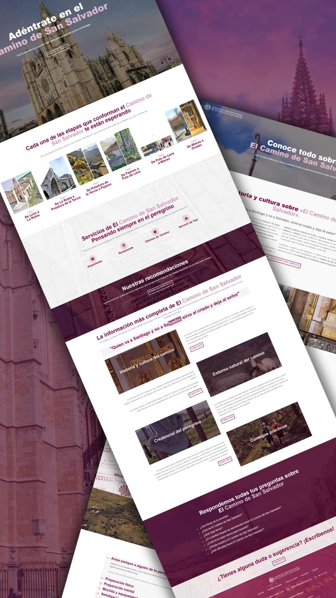 Camino de San Salvador · Diseño web