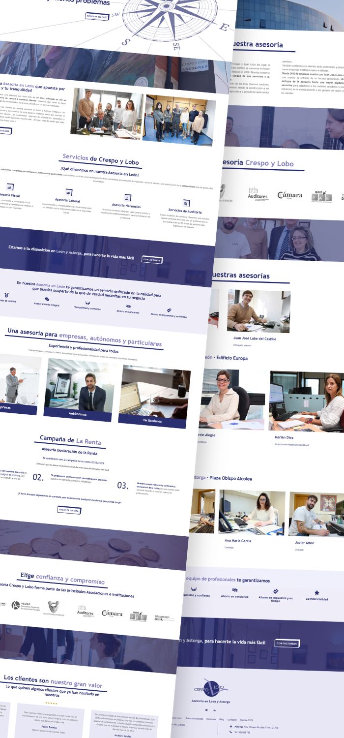 Crespo y Lobo · Diseño web