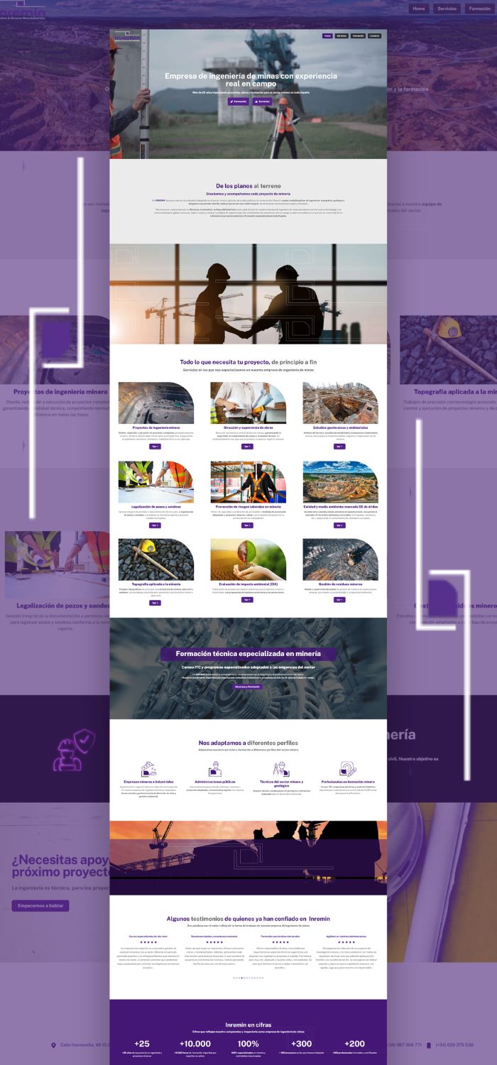 INREMIN · Diseño web