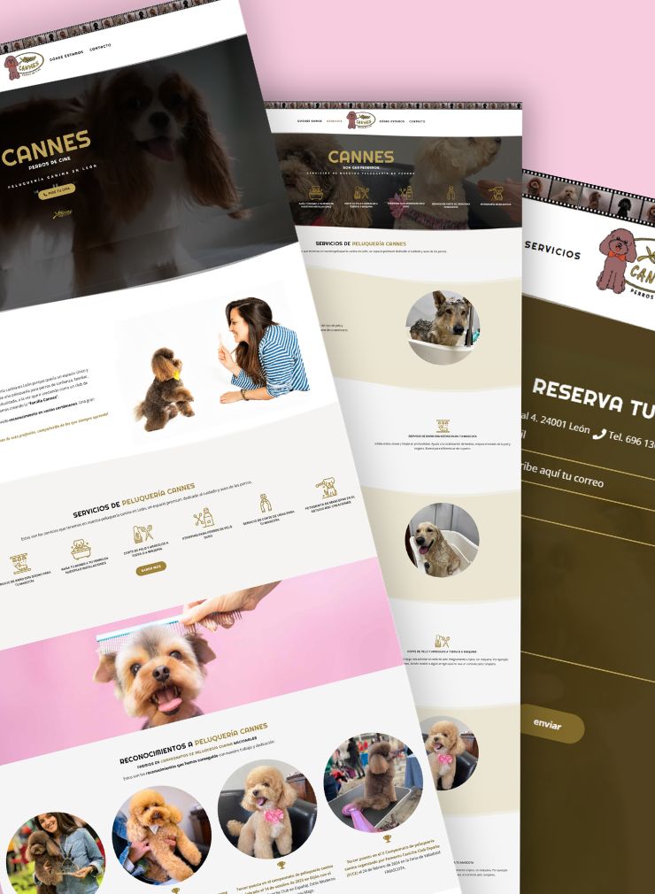 Peluquería Canina Cannes · Diseño web