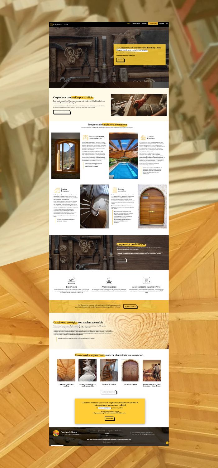 Carpintería Llanos · Diseño web