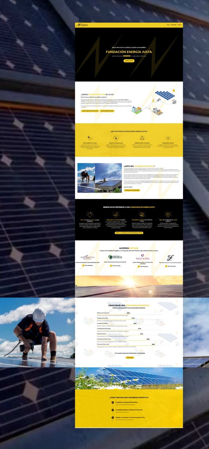 Fundación Energía Justa · Diseño web