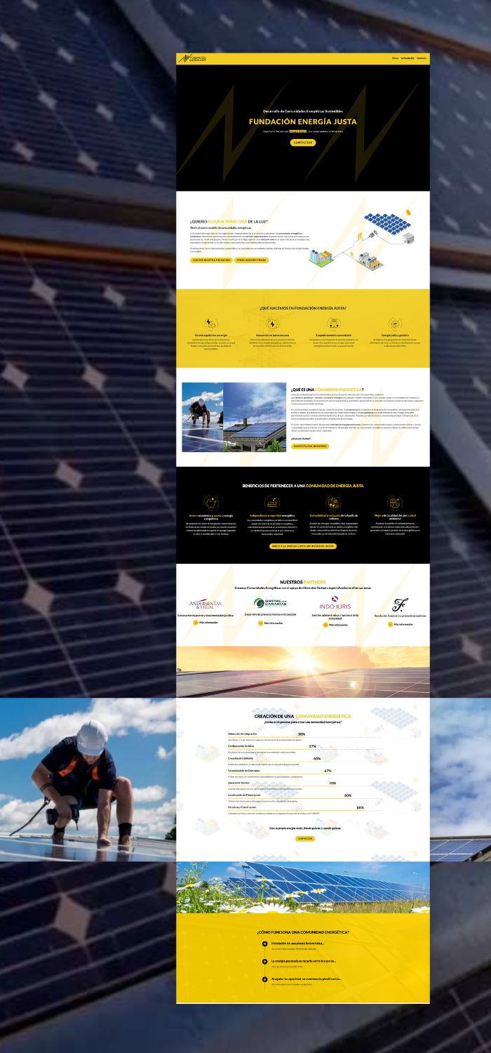 Fundación Energía Justa · Diseño web