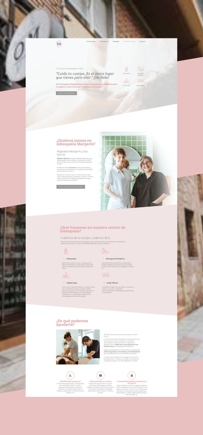Osteopatía Manjarín · Diseño web