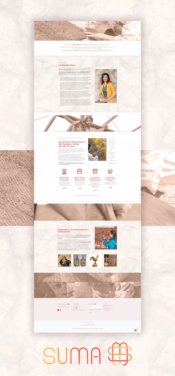 SUMA Restauración · Diseño web