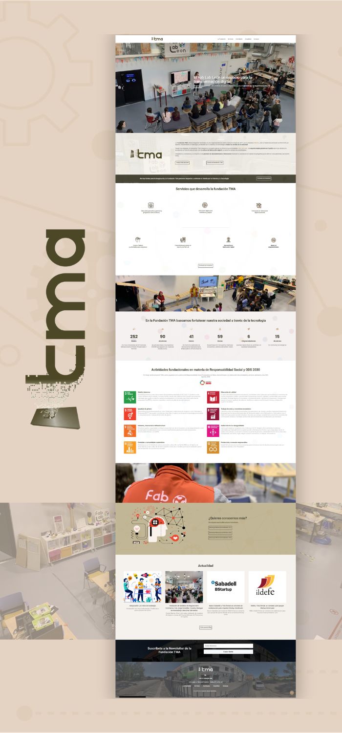 Fundación TMA · Diseño web
