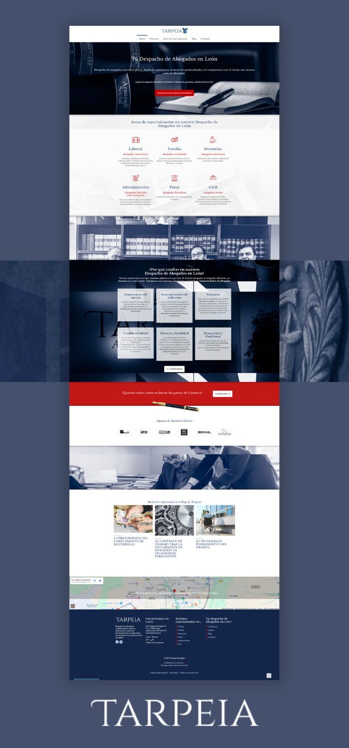 Tarpeia · Diseño web
