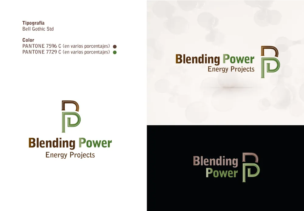 BLENDING POWER LOGO-Tipografía y colores